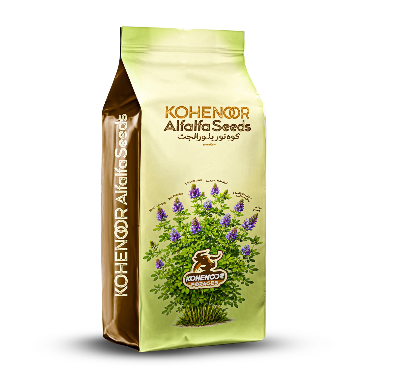 KOHENOOR alfalfa seed product bag - green label