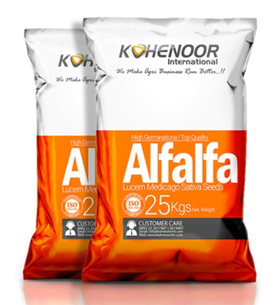 KOHENOOR alfalfa seed product bag - white label variant